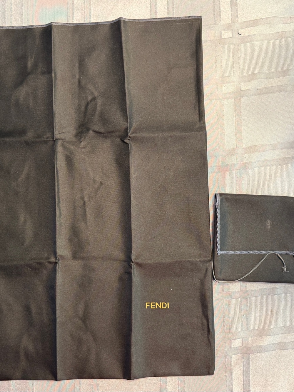 Fendi Black Dust Cover with Gold Logo Set